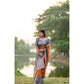 Gracious Women's Faux Tussar Geometric Print Saree With Blouse Piece