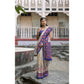 Gracious Women's Faux Tussar Floral Jal With Patola Print Saree With Blouse Piece
