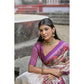 Gracious Women's Faux Tussar Floral Jal With Patola Print Saree With Blouse Piece