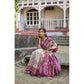 Gracious Women's Faux Tussar Floral Jal With Patola Print Saree With Blouse Piece