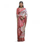 Gracious Women's Faux Tussar Floral Jal With Patola Print Saree With Blouse Piece