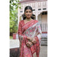 Gracious Women's Faux Tussar Floral Jal With Patola Print Saree With Blouse Piece