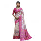 Gracious Women's Faux Tussar Floral Jal With Patola Print Saree With Blouse Piece