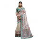 Gracious Women's Faux Tussar Floral Jal With Patola Print Saree With Blouse Piece
