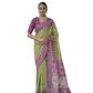 Charming Women's Faux Tussar Ikat Saree With Blouse Piece