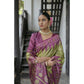 Charming Women's Faux Tussar Ikat Saree With Blouse Piece