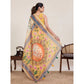 Superior Women's Linen Floral Printed Saree With Blouse Piece