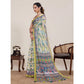 Superior Women's Linen Floral Printed Saree With Blouse Piece