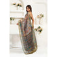 Sassy Women's Faux Linen Printed Ready to wear Saree With Blouse Piece