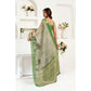 Sassy Women's Faux Linen Printed Ready to wear Saree With Blouse Piece