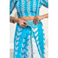 Sassy Women's Faux Linen Leaf Print Ready to wear Saree With Blouse Piece