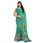 Sassy Women's Faux Linen Floral Ready to wear Saree With Blouse Piece
