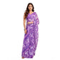 Sassy Women's Faux Linen Floral Print Ready to wear Saree With Blouse Piece