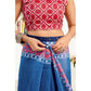 Sassy Women's Faux Linen Floral Print Ready to wear Saree With Blouse Piece