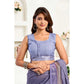 Sassy Women's Faux Linen Printed Ready to wear Saree With Blouse Piece