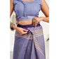 Sassy Women's Faux Linen Printed Ready to wear Saree With Blouse Piece
