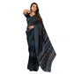 Retro Women's Faux Linen Geometric Print Ready to wear Saree With Blouse Piece