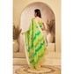 Feminine Women's Faux Linen Floral Print Ready to wear Saree With Blouse Piece