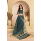Feminine Women's Faux Linen Floral Ready to wear Saree With Blouse Piece
