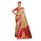 Admirable Women's Silk Blend Booti Work Ready to wear Saree With Blouse Piece