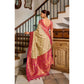 Admirable Women's Silk Blend Booti Work Ready to wear Saree With Blouse Piece
