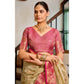 Admirable Women's Silk Blend Booti Work Ready to wear Saree With Blouse Piece