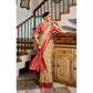 Admirable Women's Silk Blend Booti Work Ready to wear Saree With Blouse Piece
