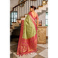 Admirable Women's Silk Blend Booti Work Ready to wear Saree With Blouse Piece