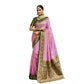 Admirable Women's Silk Blend Booti Work Ready to wear Saree With Blouse Piece