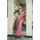 Admirable Women's Silk Blend Booti Work Ready to wear Saree With Blouse Piece