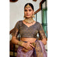 Admirable Women's Silk Blend Booti Work Ready to wear Saree With Blouse Piece