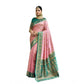 Admirable Women's Silk Blend Booti Work Ready to wear Saree With Blouse Piece