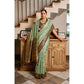 Admirable Women's Silk Blend Booti Work Ready to wear Saree With Blouse Piece