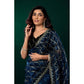 Delicate Women's Net Sequence Saree With Blouse Piece