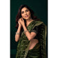 Delicate Women's Net Sequence Saree With Blouse Piece
