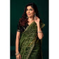 Delicate Women's Net Sequence Saree With Blouse Piece