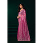 Delicate Women's Net Sequence Saree With Blouse Piece