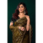 Delicate Women's Net Sequence Saree With Blouse Piece