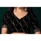 Delicate Women's Net Sequence Saree With Blouse Piece