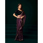 Delicate Women's Net Sequence Saree With Blouse Piece