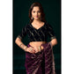 Delicate Women's Net Sequence Saree With Blouse Piece