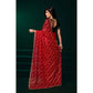 Delicate Women's Net Sequence Saree With Blouse Piece