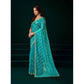 Delicate Women's Net Sequence Saree With Blouse Piece