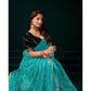 Delicate Women's Net Sequence Saree With Blouse Piece