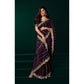 Delicate Women's Net Sequence Saree With Blouse Piece