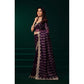 Delicate Women's Net Sequence Saree With Blouse Piece