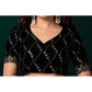 Delicate Women's Net Sequence Saree With Blouse Piece