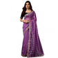 Delicate Women's Net Sequence Saree With Blouse Piece