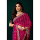 Delicate Women's Net Sequence Saree With Blouse Piece