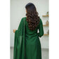 Snazzy Women's Georgette Ethnic Motif Round 3/4th Sleeve Kurti With Pant Dupatta Set